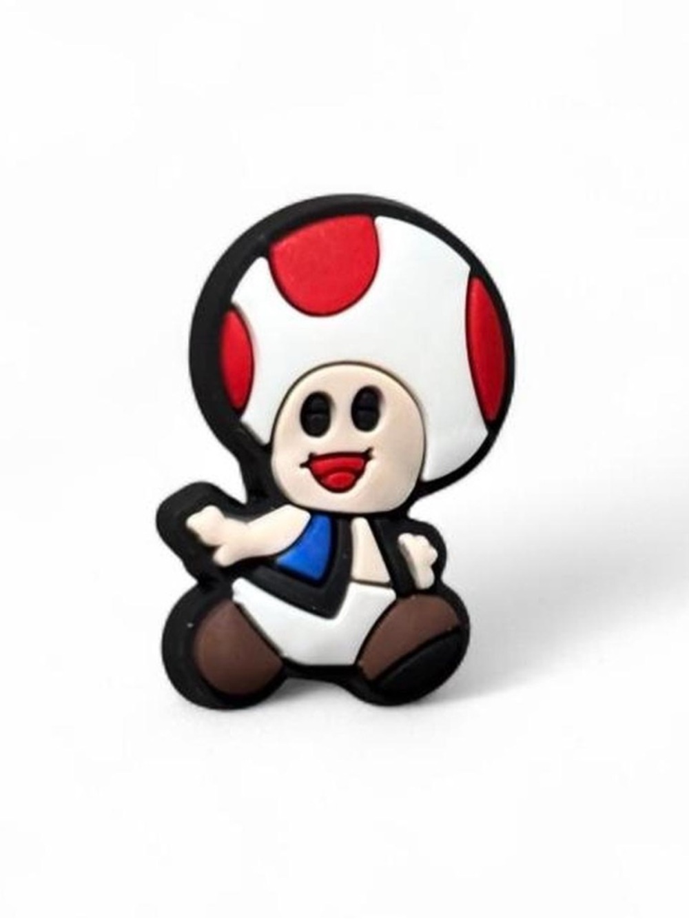 Nintendo Toad Super Mario Shoe Charm | Red White Blue Rubber One Size
